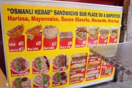 The menu at Osmanli Kebab, courtesy David Hammond