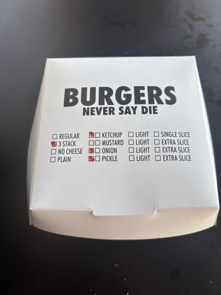 Burgers Never Say Die: Three Stack