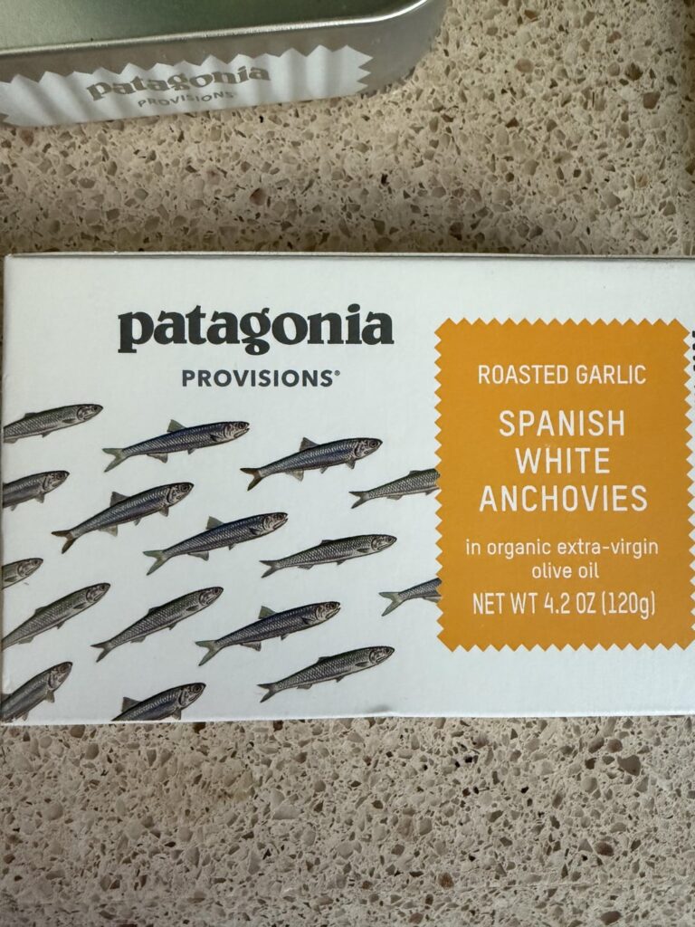 Roasted garlic anchovies