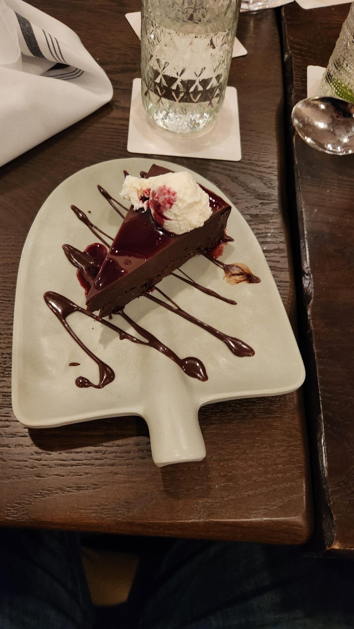 My cake was served on a shovel blade