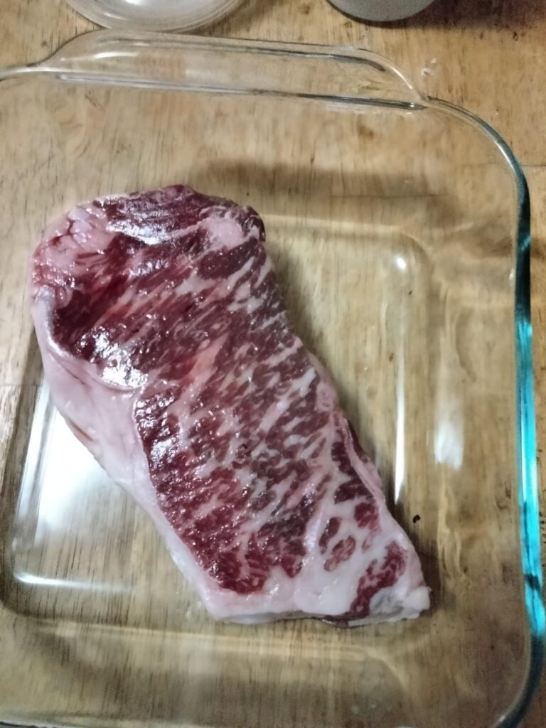 First time cooking and eating a Wagyu steak. Scrumptious!