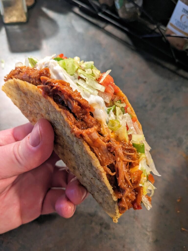 No I didn't make the taco shell and I never will.