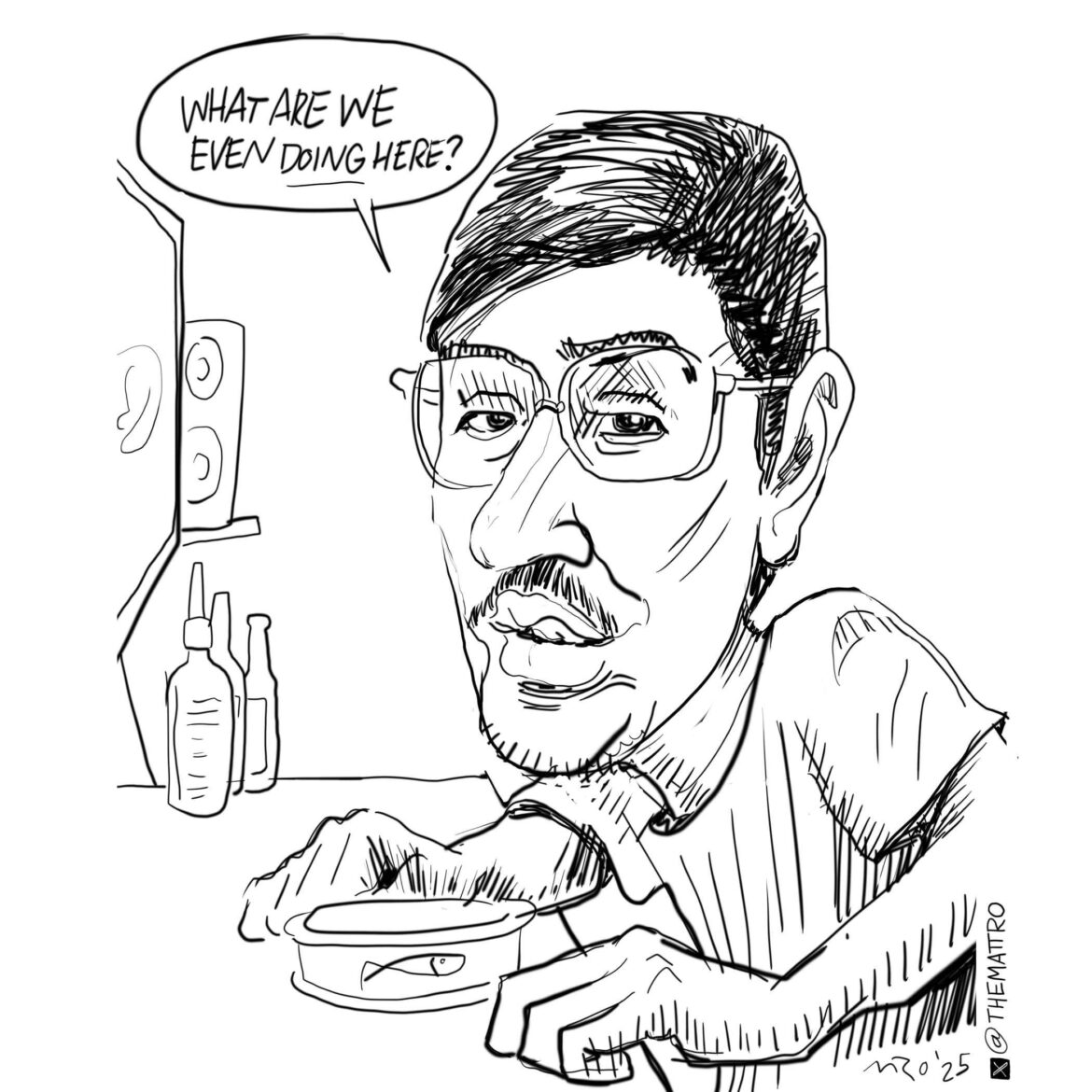 I drew a caricature of one my favorite Youtubers.