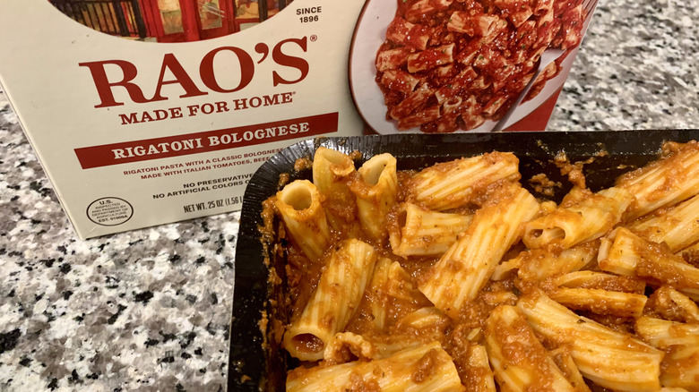 Rao's frozen rigatoni Bolognese pasta