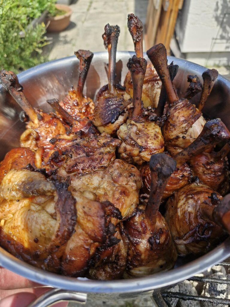 Chicken lollipops and boneless thighs