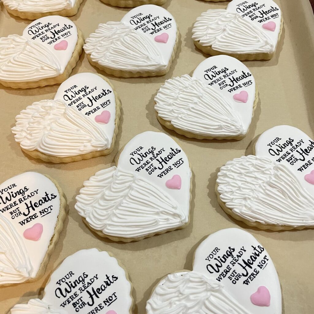 Memorial/funeral cookies