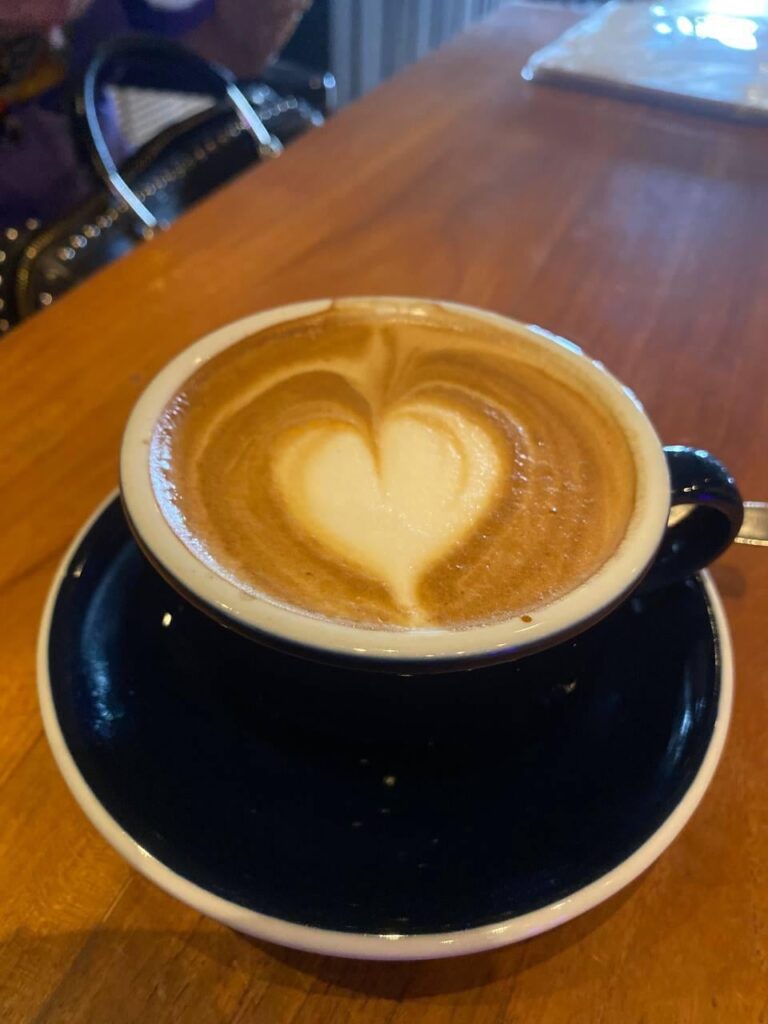 My fave coffee is sitting next to my mom