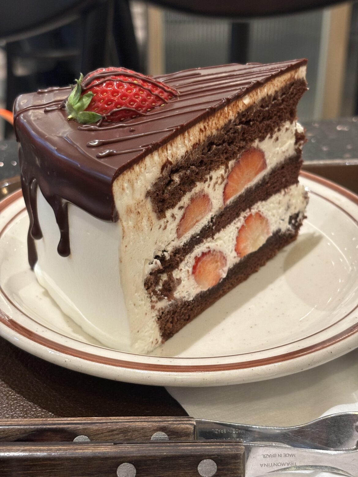 Chocolate strawberry piece