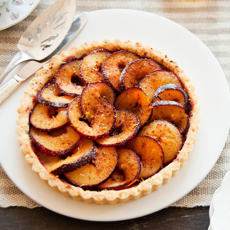 Image may contain Plant Food Dessert Cake Fruit Cutlery and Fork