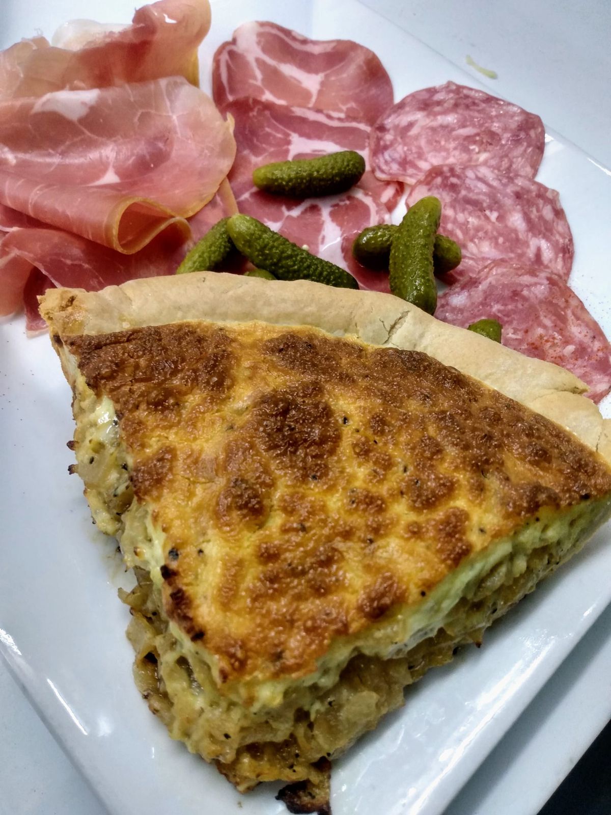 Alsace onion pie.
