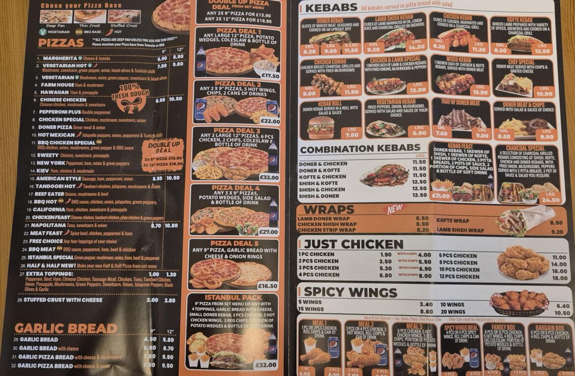 Had this through the door, are these standard prices for kebab shops these days?