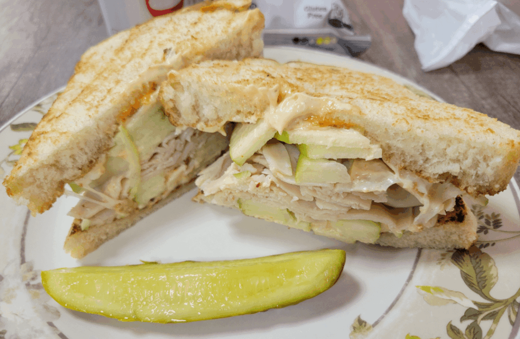Turkey Apple on Homemade Cheese Bread