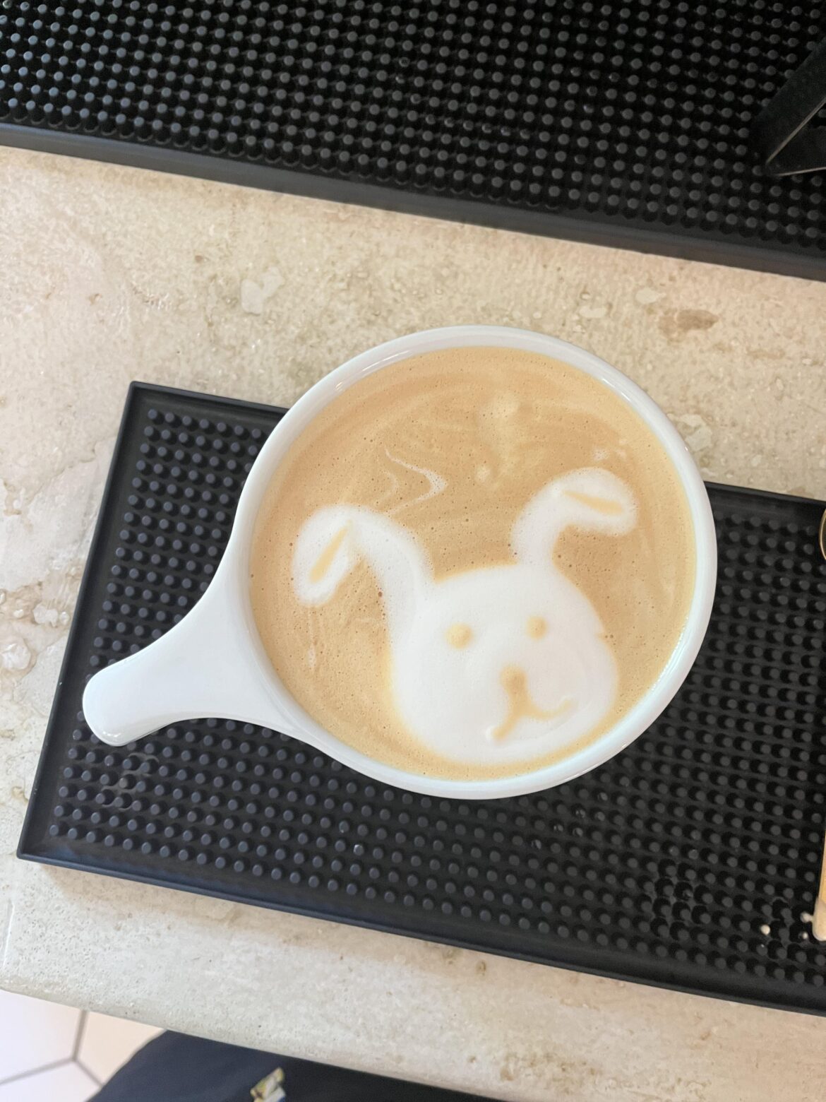 Happy spring from a part time barista 🐰