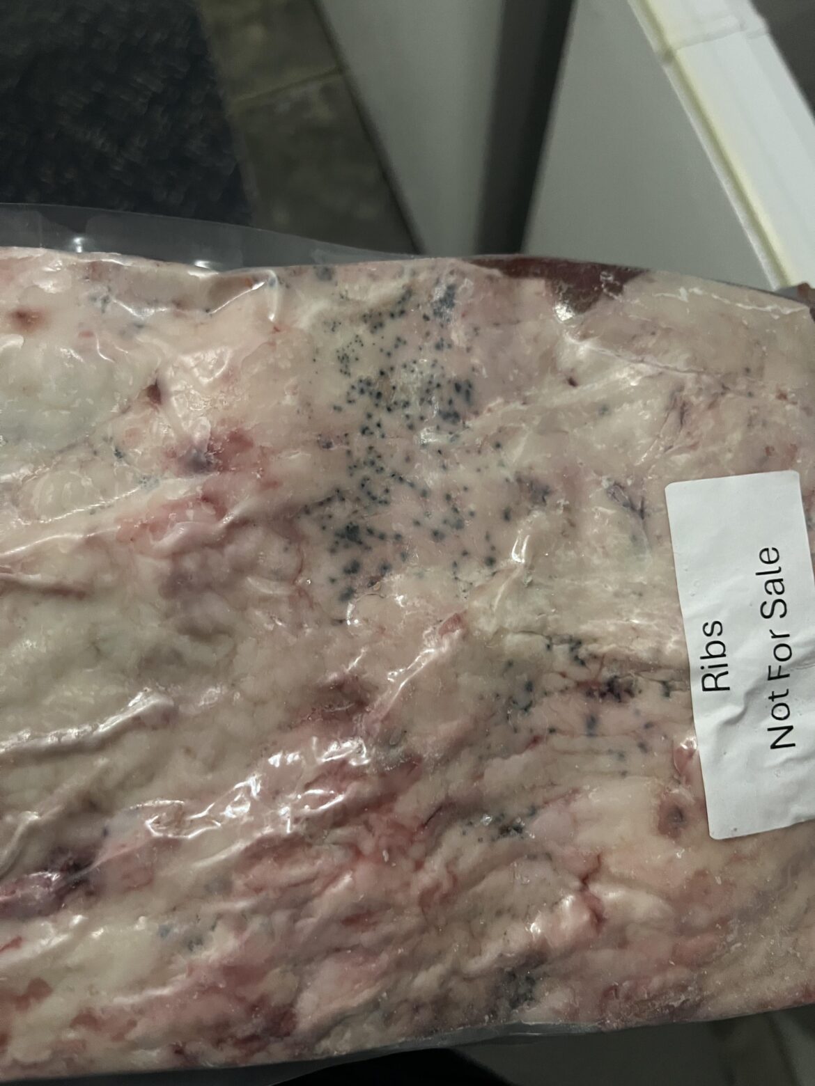 Bought our first cow and picked it up from processor today. Never noticed this on any meat we’ve had from there before. Is it ok? Bought our first cow and picked it up from processor today. Never noticed this on any meat we’ve had from there before. Is it ok?