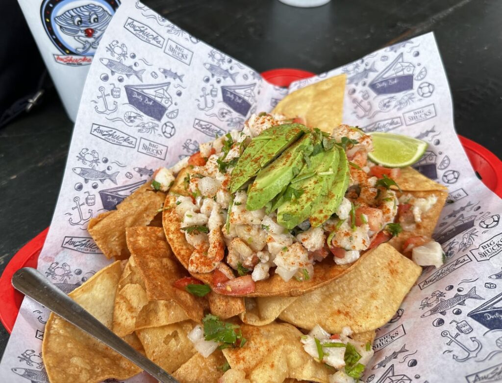 Ceviche, Coconut Shrimp, Calamari; Aw Shucks, Dallas TX