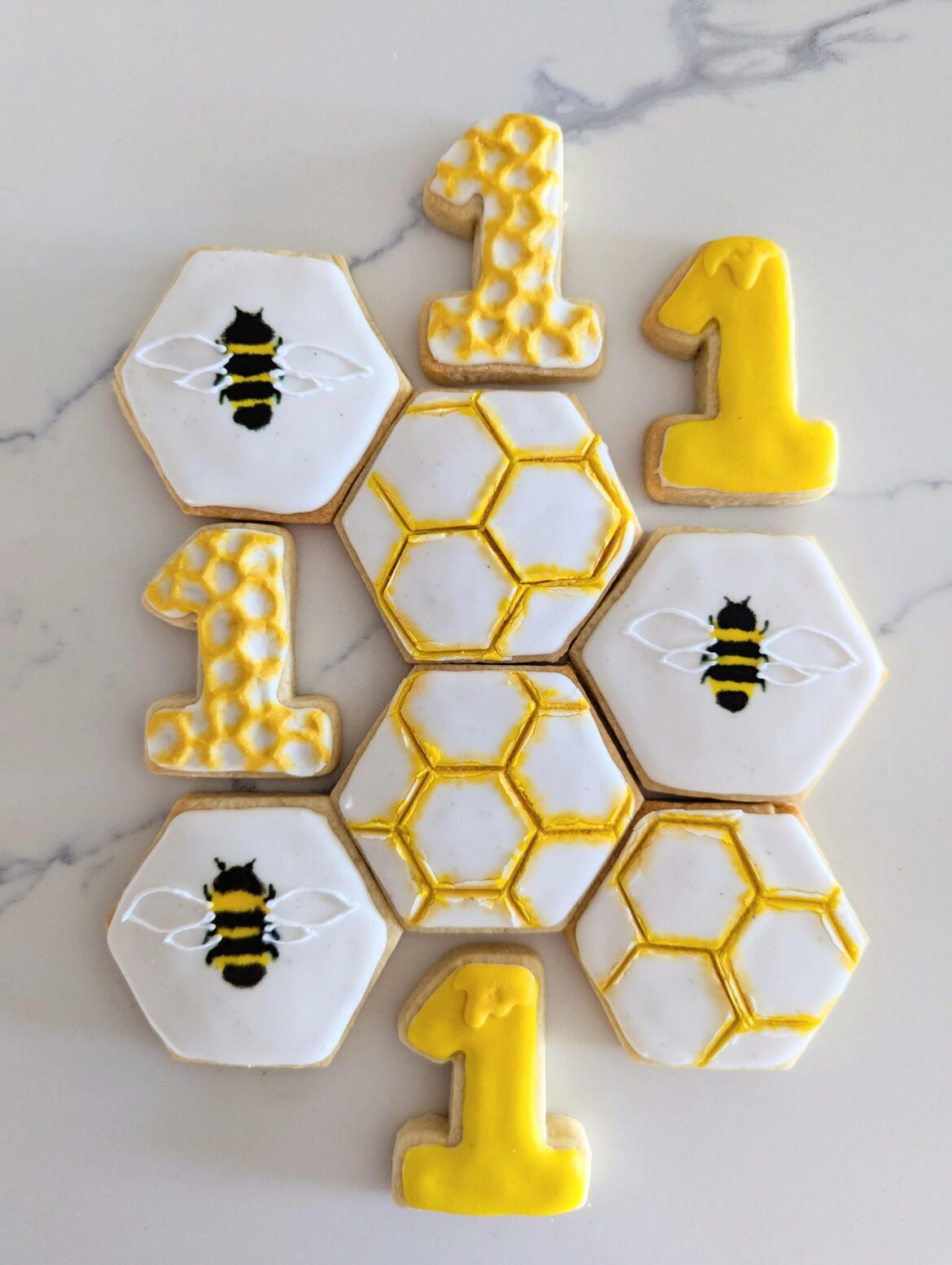 First bee-day cookies for my little guy