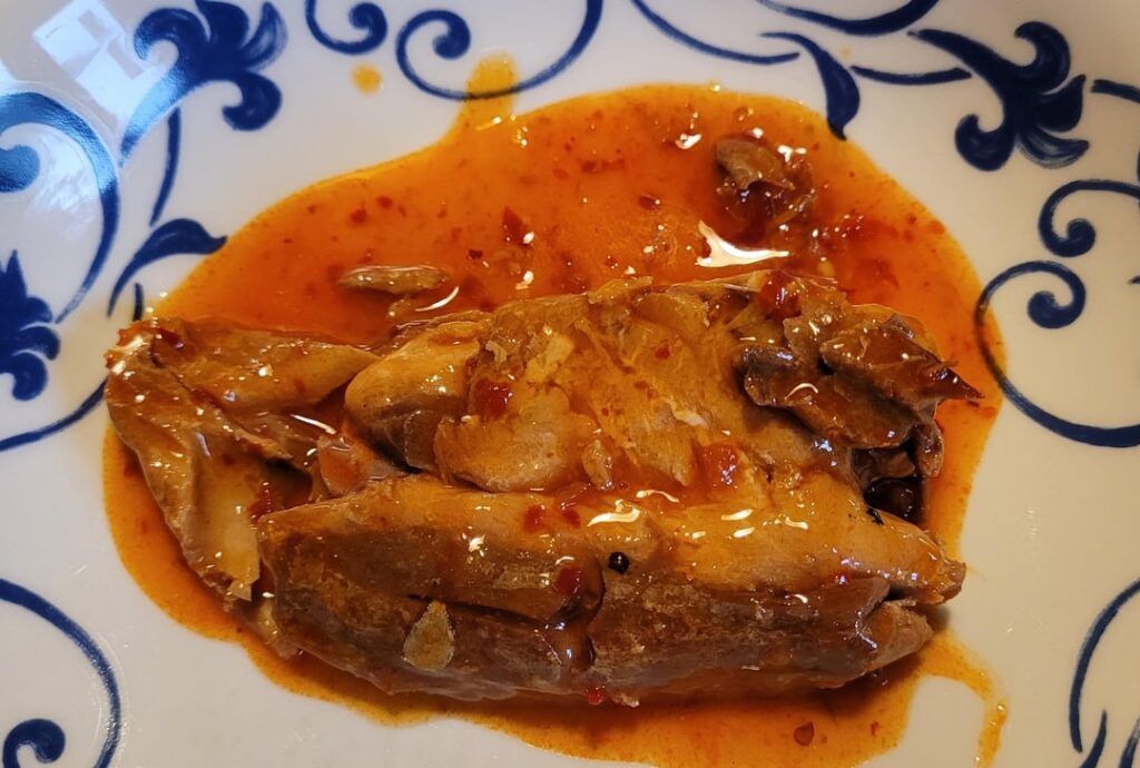 Wife:"You don't mind if I eat the whole thing?" King Oscar Mackerel in Sweet Thai Chili Sauce