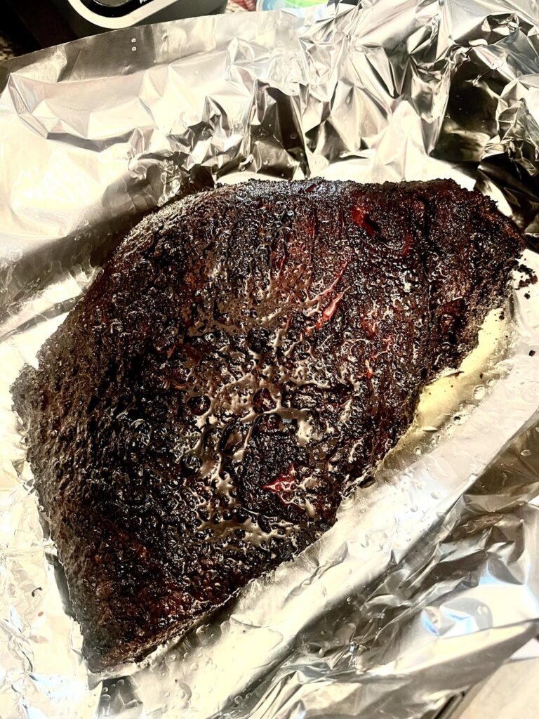 Wanted to share some pics from my first BGE overnight brisket smoke.