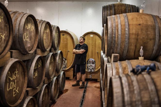South African winemaker Chris Alheit poses in his Hemel-en-Aarde winery in February 2021.