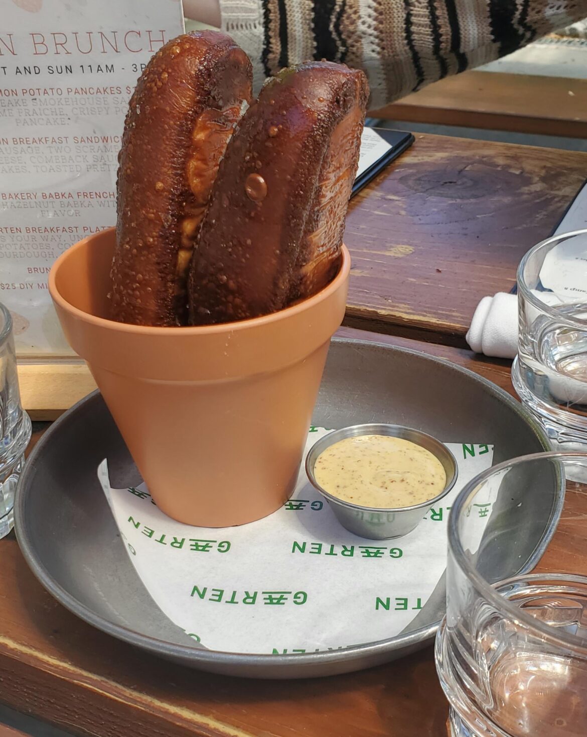 Bread in a plant pot