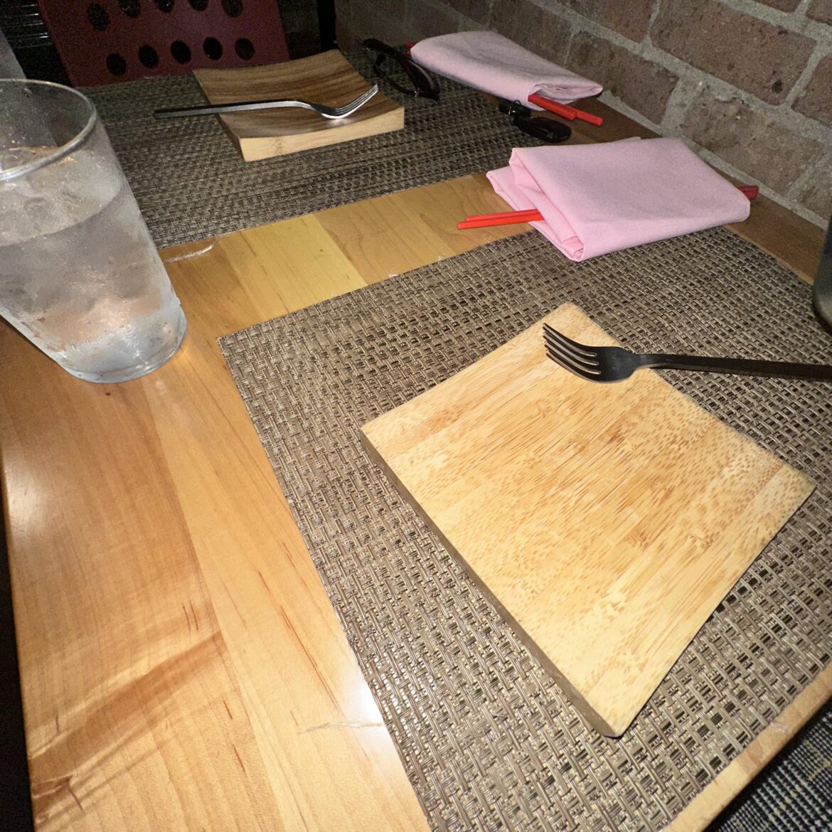 Concave wooden blocks