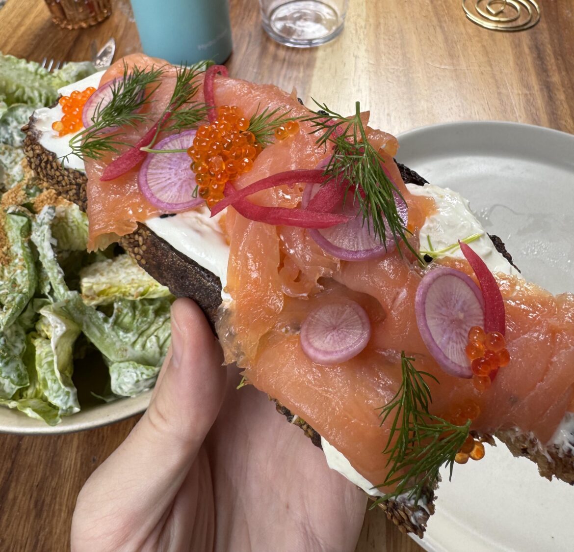 Realized halfway through eating this Salmon Tartine at Mr. T. that I should take a pic for this sub. Super good. $16.