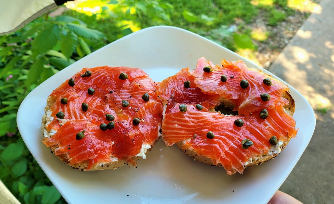 My Homemade Lox with bagels