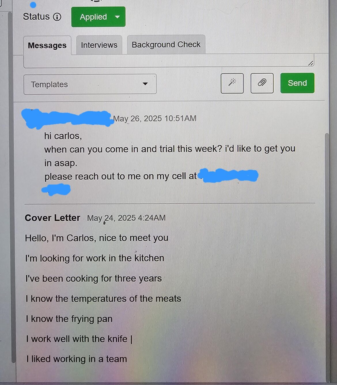 Cover letter strong af