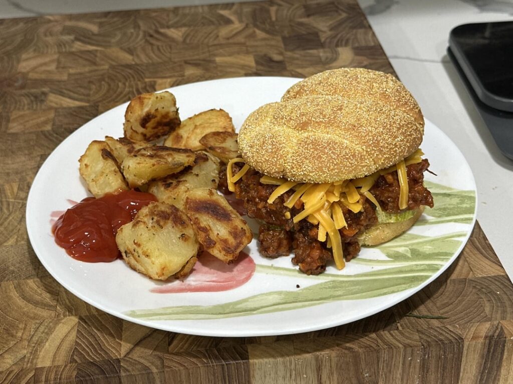 this is an unkempt joseph and crispy spuds