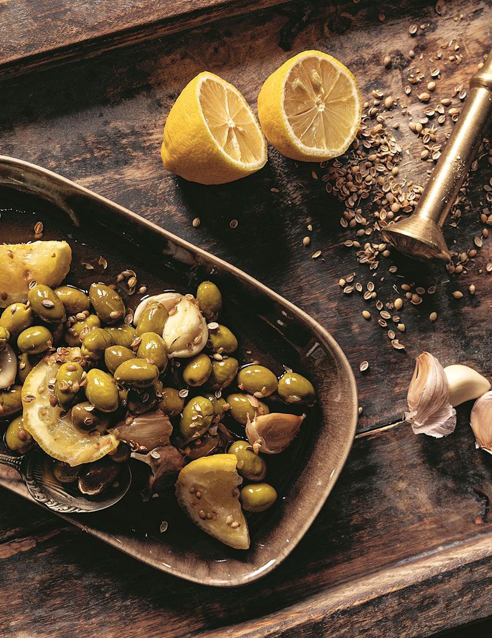  “These are served at every Cypriot’s table in just about any way,” Irene Matys says of elies tsakistes.