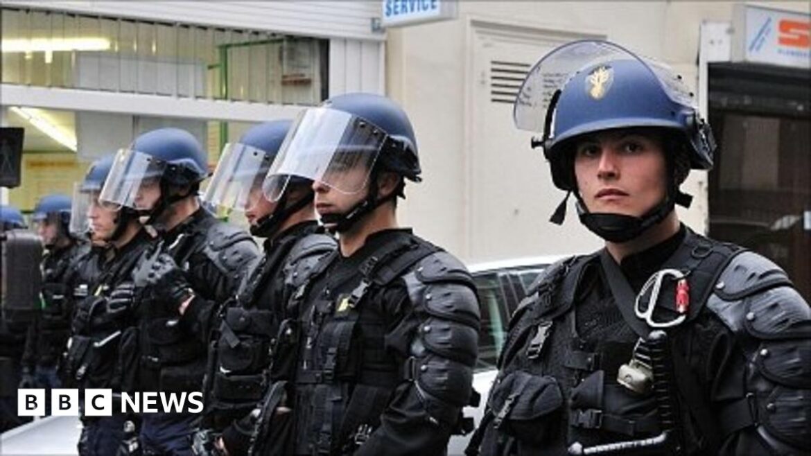 French riot police on the streets of Paris, April 2011