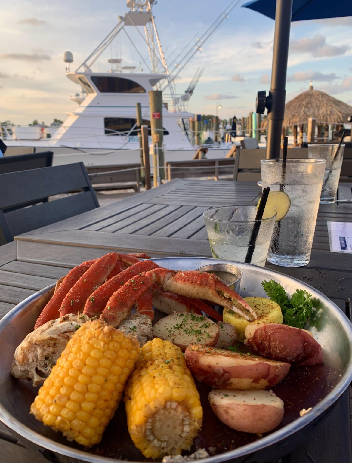 Crab legs with a view!