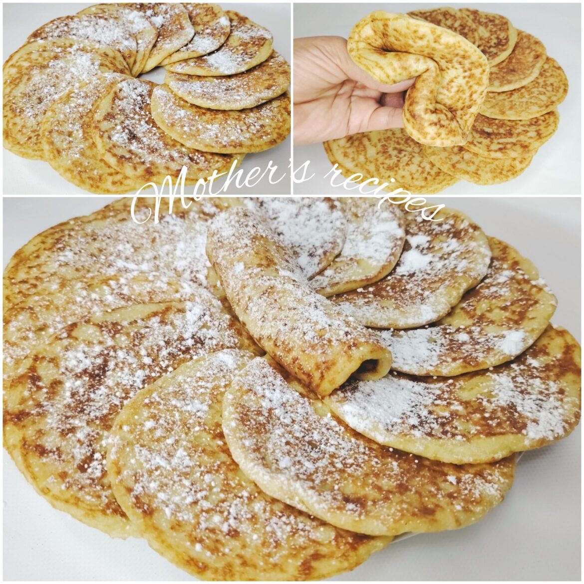 Grab your flour and come make the fastest, tastiest and lightest pancakes ever without egg butter or milk