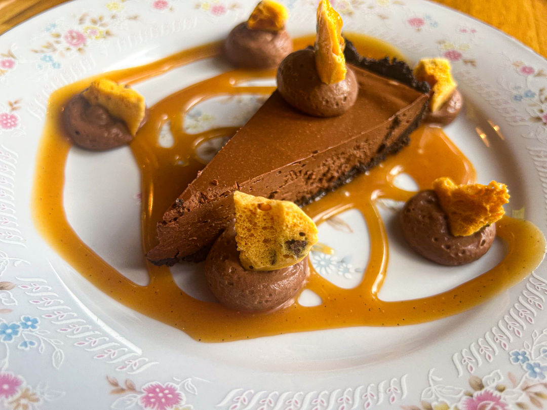 A chocolate tart at Bar Nouveau.