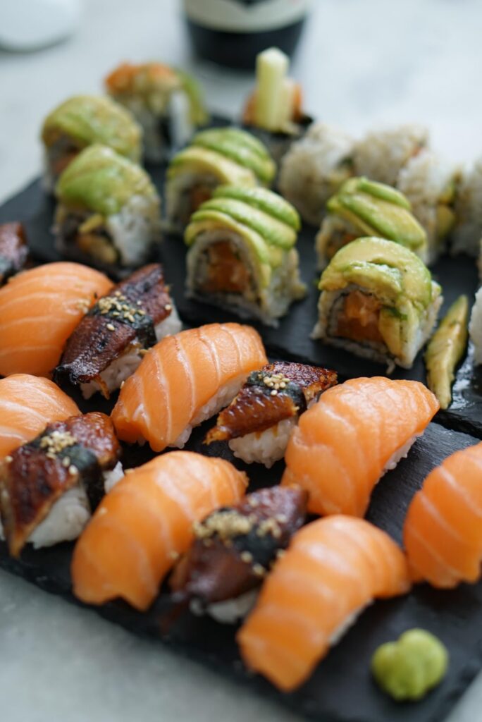 Sushi and Nigiri I made for lunch today.