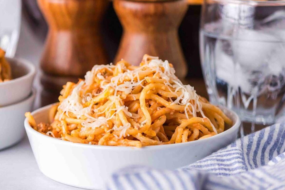 Baked Cream Cheese Spaghetti