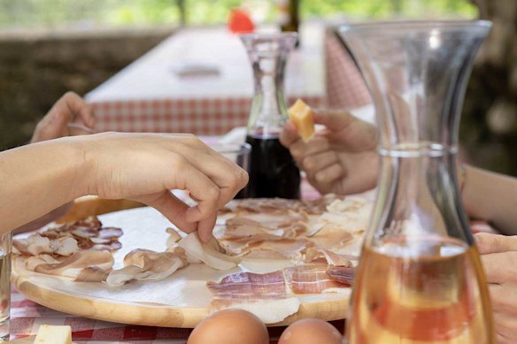 Grazing delights in a traditional osmiza.
