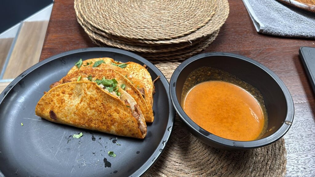 Made a bit of a taco abomination today! Used kenjis recipe for carnitas but turned them into birria style!