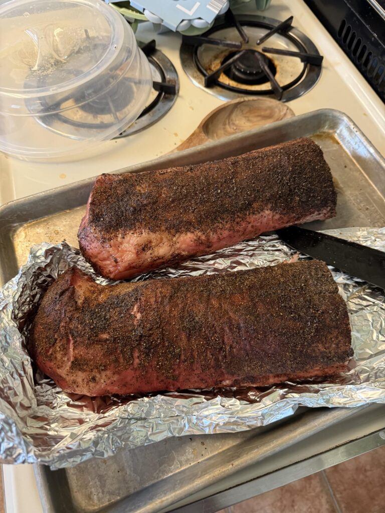 First time smoking pork loin
