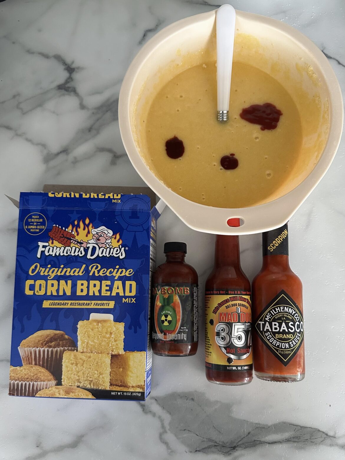 Making some diabolical cornbread