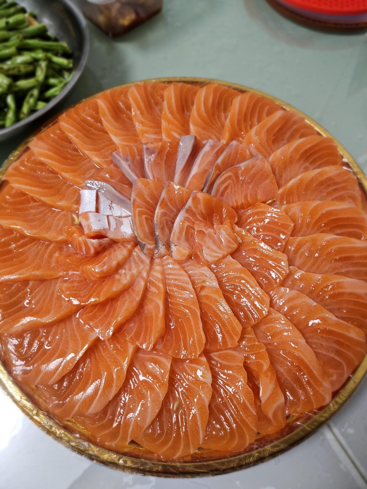 salmon sashimi!
