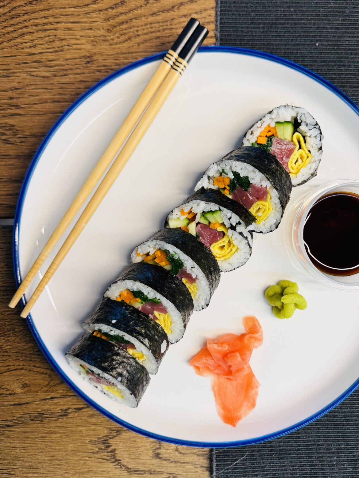 a first try at kimbap