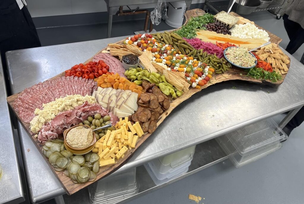 Our $4800 charcuterie board, no veggie ladder included!
