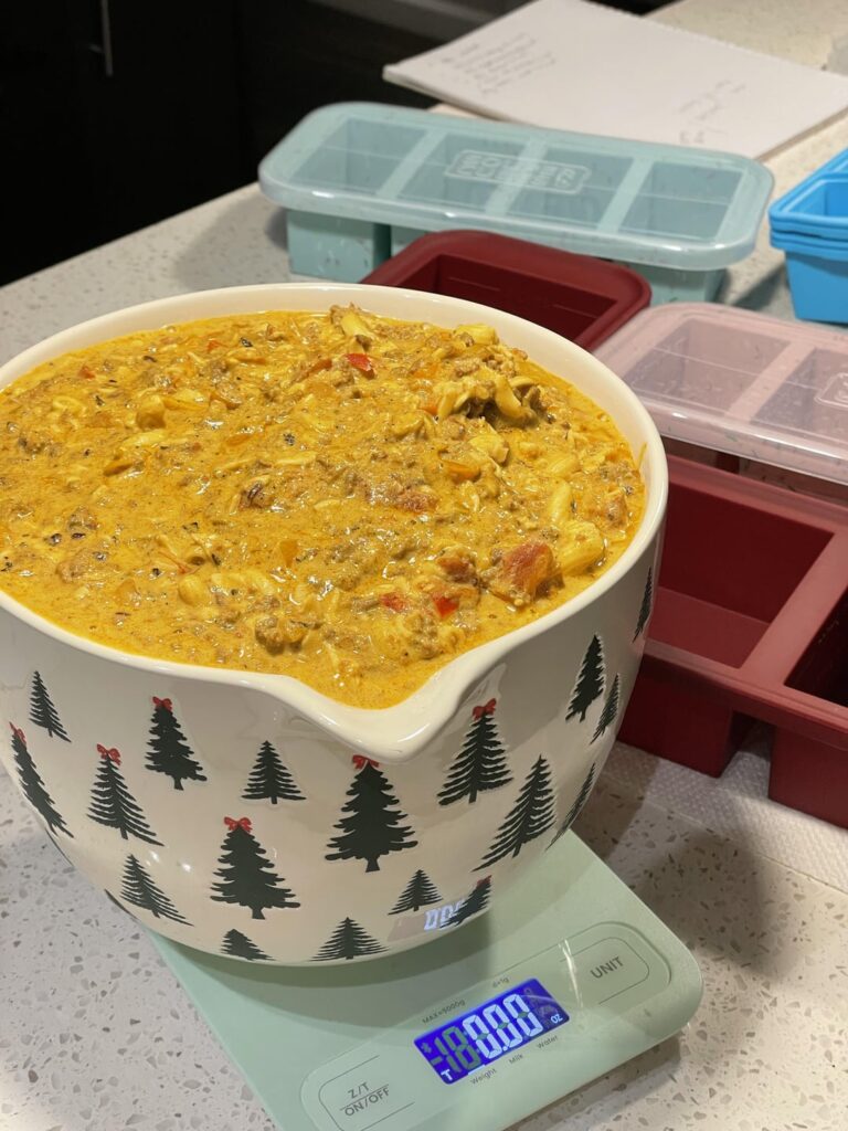 Made 10 lbs of chorizo mac Made 10 lbs of chorizo mac