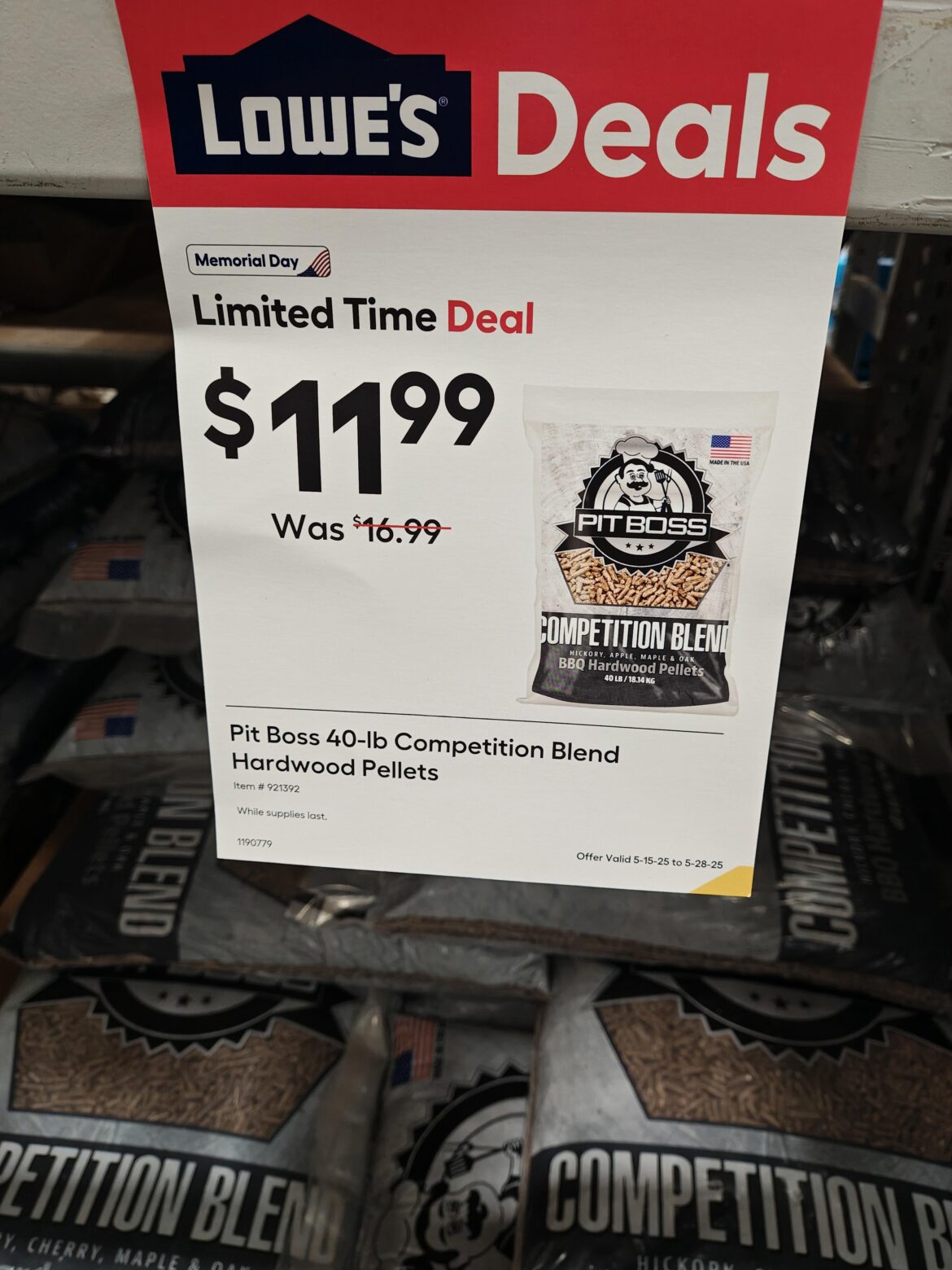 Stock up before Memorial Day!