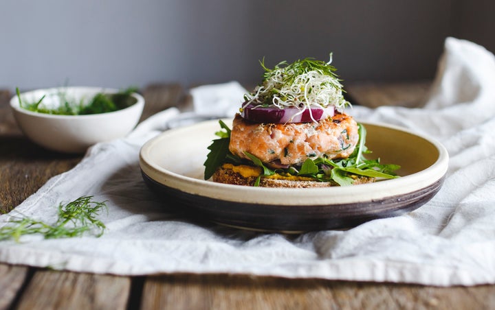 A more affordable alternative to fresh, canned salmon can be turned into salmon burger patties.