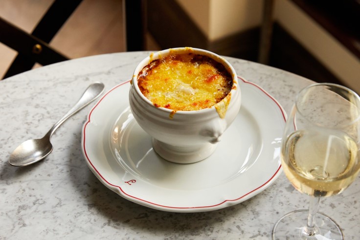 Classic French onion soup from Josephine, Claude Bosi's neighbourhood restaurant in Chelsea. © Sam Harris