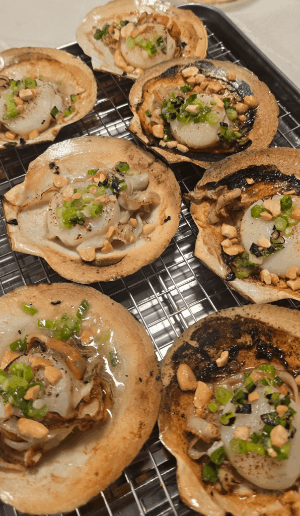 Scallops fresh off the boat