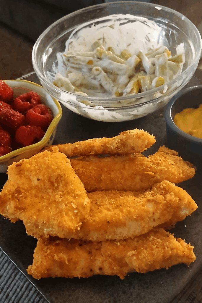 Keto dairy free chicken tender dinner