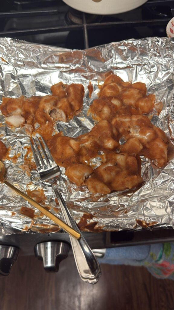 My sister battered fish, forgot about it for 18 hours, then tried to bake it